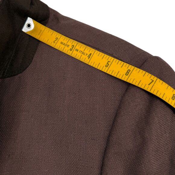 NEW Studiosuits Men's Italian Prato Brown Dobby Linen Jacket Blazer Size 42 - Picture 9 of 12